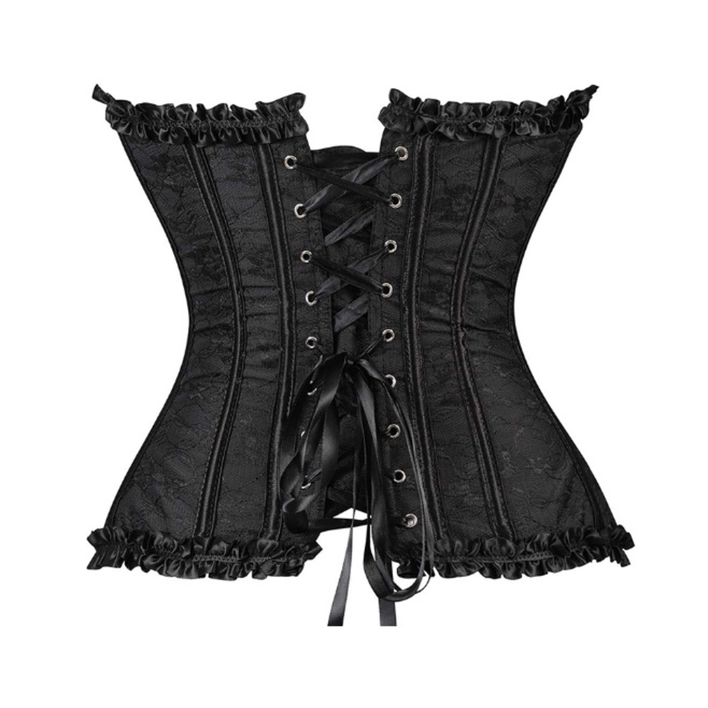 🔥 Gorgeous Black on Black Corset - Picture 3 of 6